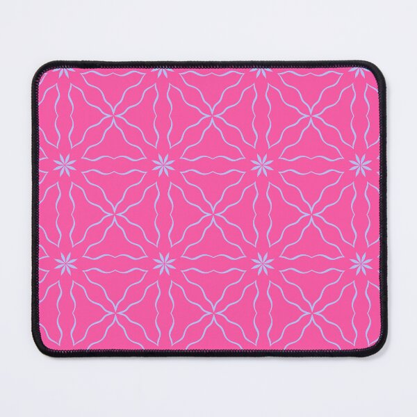 Item preview, Starburst Vibrant Pink and Pastel Blue Kaleidoscope Geometric Seamless Pattern designed and sold by VOYID ART STUDIO.