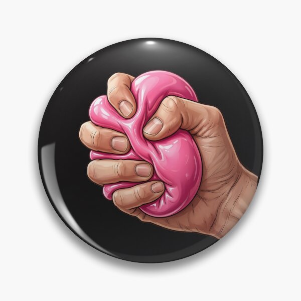 Item preview, Cute Pink Squishy Stress Relief Hand Sticker | Sensory Squeeze Toy Inspired | Kawaii Aesthetic designed and sold by Bhaskar Digital Art.