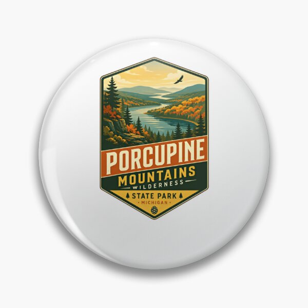 Item preview, Porcupine Mountains Wilderness State Park Michigan Hiking Outdoors Travel Souvenir designed and sold by Simsimah26Parks.