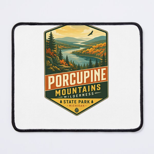 Item preview, Porcupine Mountains Wilderness State Park Michigan Hiking Outdoors Travel Souvenir designed and sold by Simsimah26Parks.