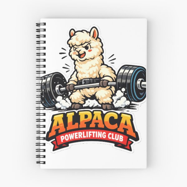 Aperçu de l'œuvre Alpaca Powerlifting Club Retro Sports Mascot créée et vendue par TheRealTaria.