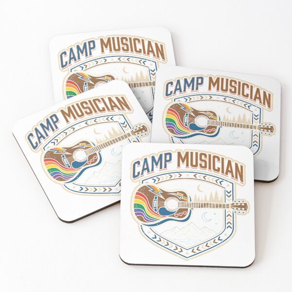 Item preview, Camp musician retro guitar and mountains Classic T-Shirt designed and sold by SavsMerch.