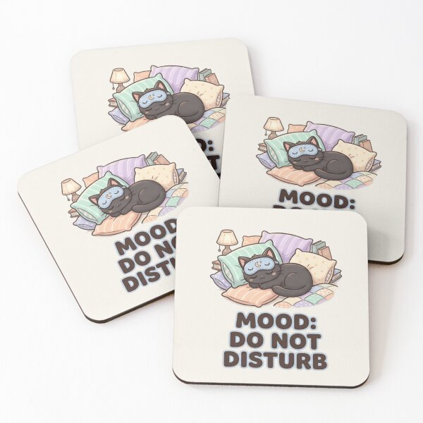 Item preview, Mood Do Not Disturb – Cute Sleepy Cat T‑Shirt & Sticker designed and sold by ZyxDes.