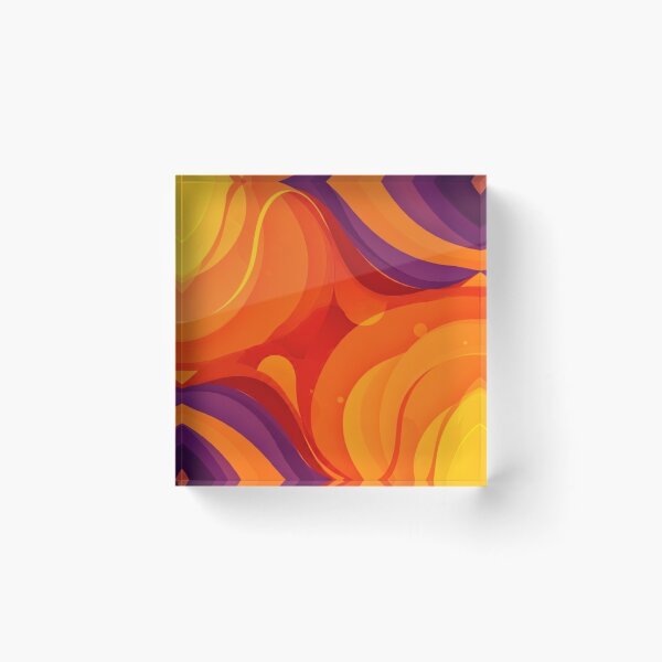 Item preview, Fluid Energy - Abstract curves in orange, yellow, and purple designed and sold by NeyhineAngelionShop.