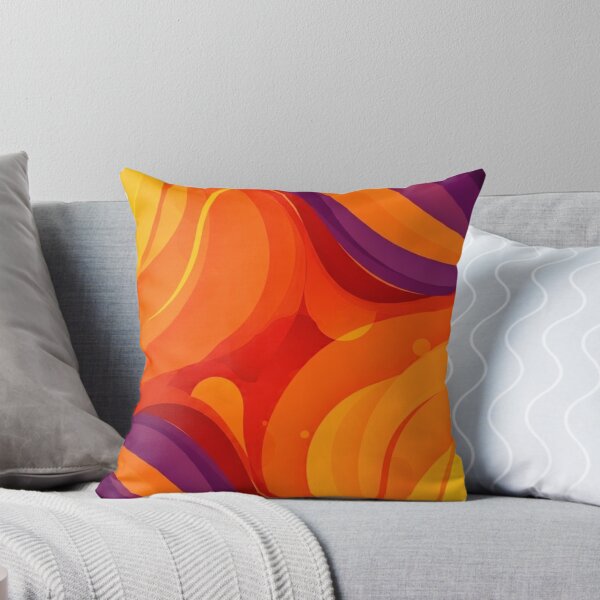 Item preview, Fluid Energy - Abstract curves in orange, yellow, and purple designed and sold by NeyhineAngelionShop.