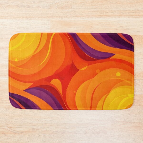 Item preview, Fluid Energy - Abstract curves in orange, yellow, and purple designed and sold by NeyhineAngelionShop.