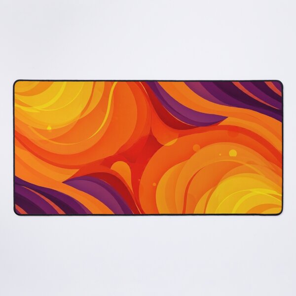 Item preview, Fluid Energy - Abstract curves in orange, yellow, and purple designed and sold by NeyhineAngelionShop.