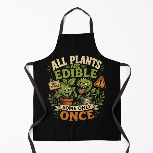 Item preview, Funny Plant Shirt All Plants Are Edible Some Only Once, Dark Humor Gardening Tee, Botanical Joke Gift for Plant Lovers & Gardeners designed and sold by Artimax-Studio.