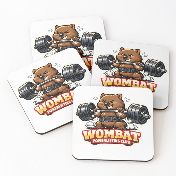 Item preview, Wombat Powerlifting Club Retro Sports Mascot designed and sold by TheRealTaria.