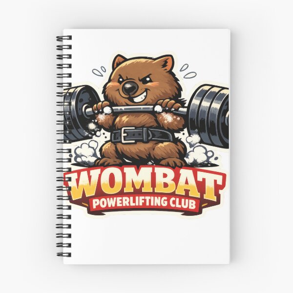Aperçu de l'œuvre Wombat Powerlifting Club Retro Sports Mascot créée et vendue par TheRealTaria.