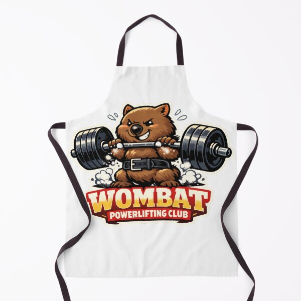 Item preview, Wombat Powerlifting Club Retro Sports Mascot designed and sold by TheRealTaria.