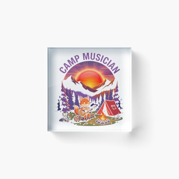 Item preview, Camp musician vintage sunset with fox playing guitar Classic T-Shirt designed and sold by KTY-NUSS.