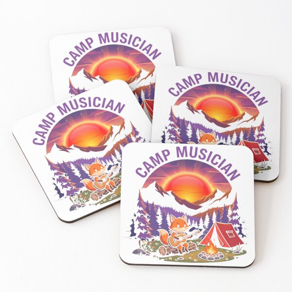 Item preview, Camp musician vintage sunset with fox playing guitar Classic T-Shirt designed and sold by KTY-NUSS.