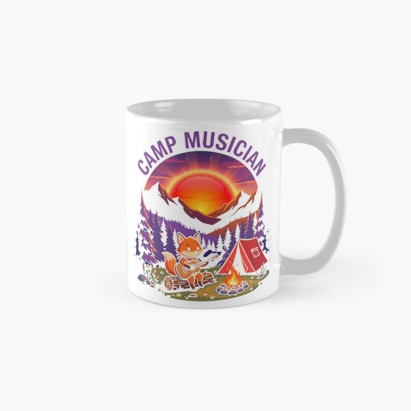 Item preview, Camp musician vintage sunset with fox playing guitar Classic T-Shirt designed and sold by KTY-NUSS.