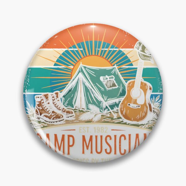 Item preview, Camp musician vintage sunset with guitar Classic T-Shirt designed and sold by gidget-gadget.