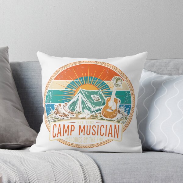 Item preview, Camp musician vintage sunset with guitar Classic T-Shirt designed and sold by gidget-gadget.