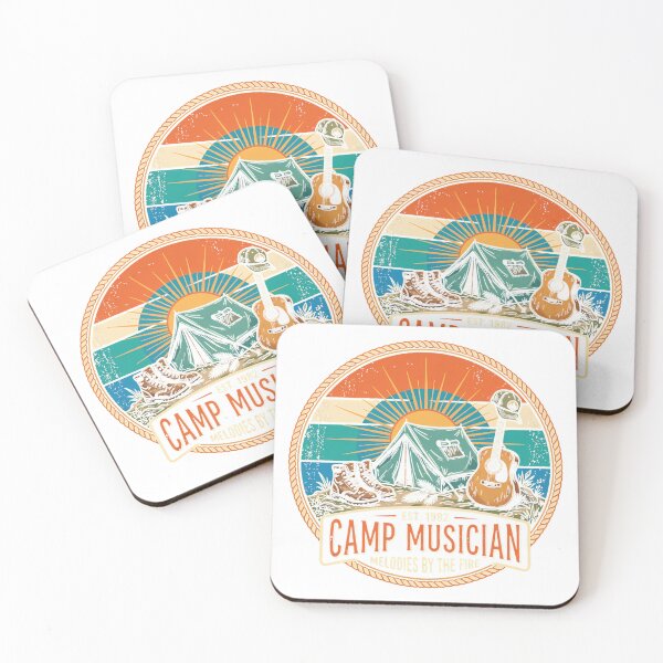 Item preview, Camp musician vintage sunset with guitar Classic T-Shirt designed and sold by gidget-gadget.