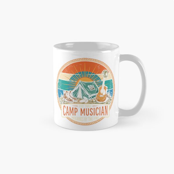 Item preview, Camp musician vintage sunset with guitar Classic T-Shirt designed and sold by gidget-gadget.