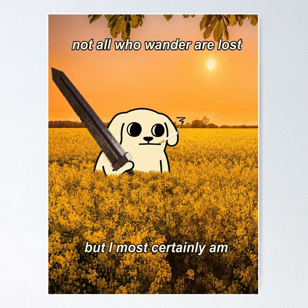Item preview, Lost Dog Wanderer Sunset Illustration designed and sold by Flying Doggo.