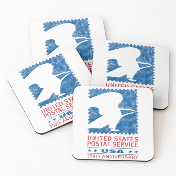 Item preview, United States Postal Service Distressed Blue Post Stamp Anniversary designed and sold by TrevorCantela.