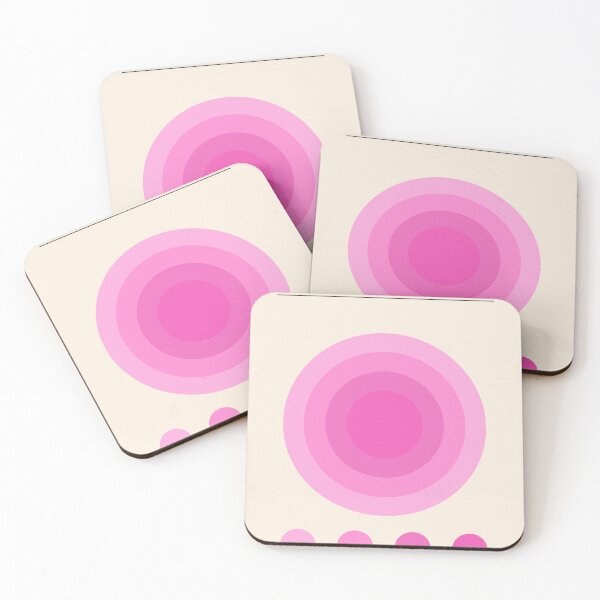 Item preview, Bauhaus Pink Concentric Circles Geometric designed and sold by FaizArtShop.