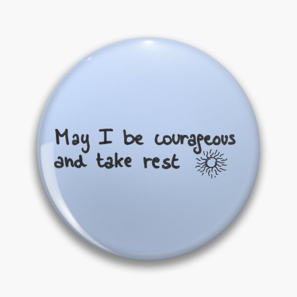 Item preview, May I be courageous and take rest Motivational Text Handwritten Black Marker designed and sold by BOKEbyTC.