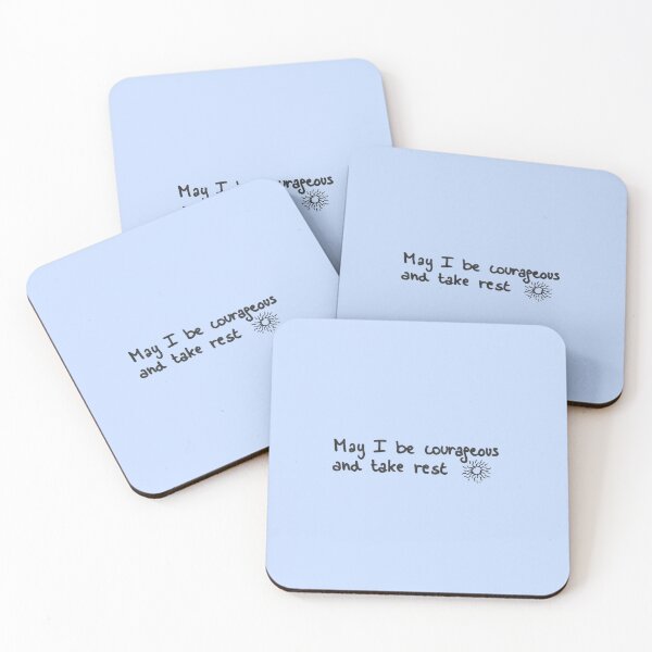 Item preview, May I be courageous and take rest Motivational Text Handwritten Black Marker designed and sold by BOKEbyTC.