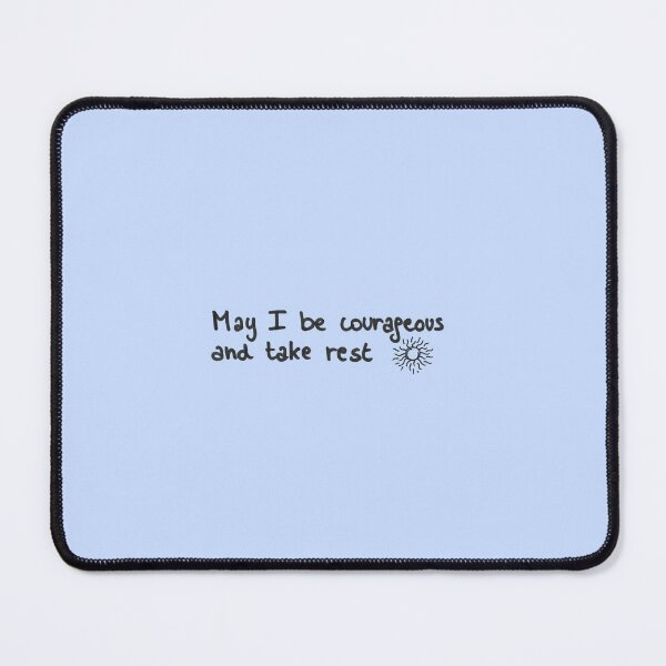 Item preview, May I be courageous and take rest Motivational Text Handwritten Black Marker designed and sold by BOKEbyTC.