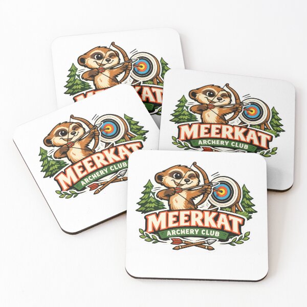 Item preview, Meerkat Archery Club Retro Sports Mascot designed and sold by TheRealTaria.