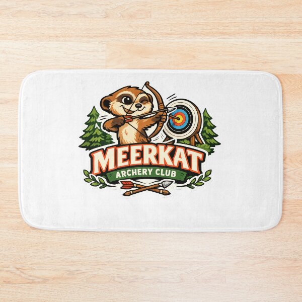 Item preview, Meerkat Archery Club Retro Sports Mascot designed and sold by TheRealTaria.