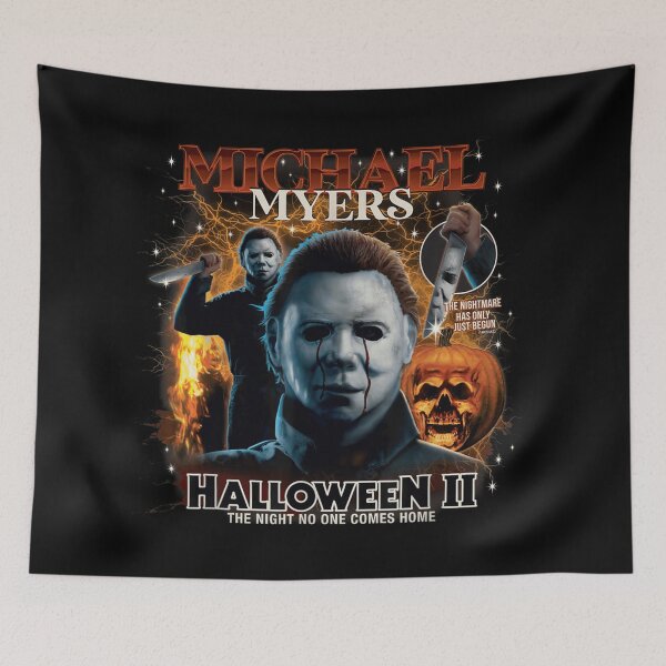 Item preview, Michael Myers Halloween II Horror Movie Knife Fire Pumpkin Graphic designed and sold by TrevorCantela.