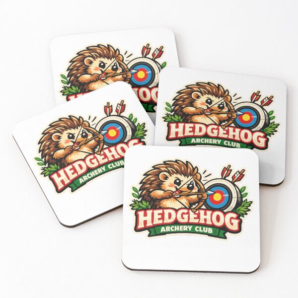 Item preview, Hedgehog Archery Club Retro Sports Mascot designed and sold by TheRealTaria.