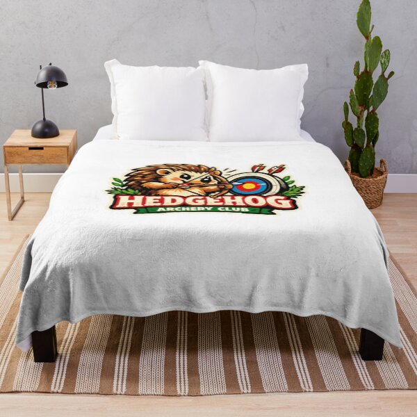 Item preview, Hedgehog Archery Club Retro Sports Mascot designed and sold by TheRealTaria.