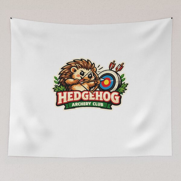 Item preview, Hedgehog Archery Club Retro Sports Mascot designed and sold by TheRealTaria.