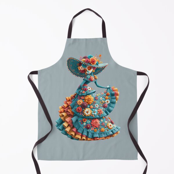 Item preview, Elegant Dia de Muertos Catrina with Floral Dress designed and sold by MythicMood.