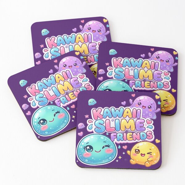 Item preview, Kawaii Slime Friends Cute Pastel Cartoon Sticker | Adorable Bubble Slime Character | Kawaii Aesthetic Gift designed and sold by Bhaskar Digital Art.