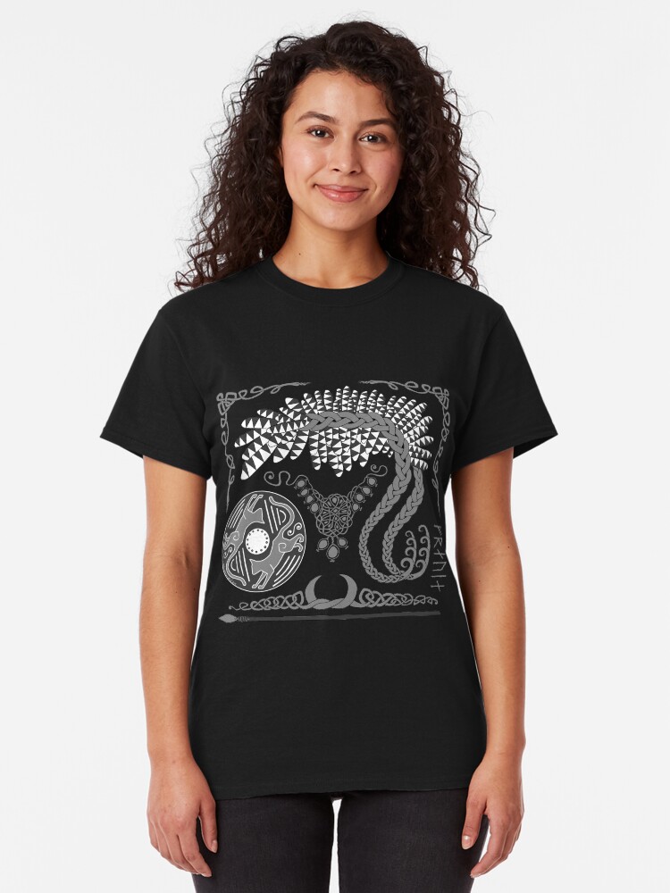 Alternate view of Freyja - Grey Classic T-Shirt