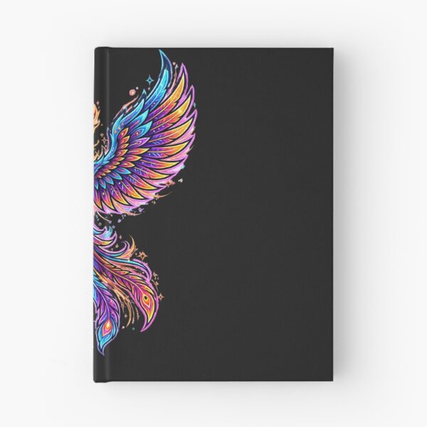 Item preview, Majestic Neon Cybernetic Phoenix - Colorful Glowing Firebird designed and sold by alalame.