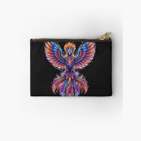 Item preview, Majestic Neon Cybernetic Phoenix - Colorful Glowing Firebird designed and sold by alalame.