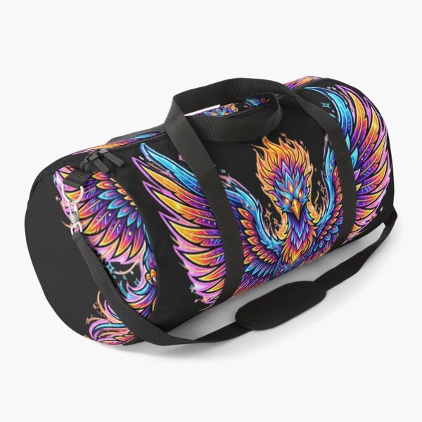 Item preview, Majestic Neon Cybernetic Phoenix - Colorful Glowing Firebird designed and sold by alalame.
