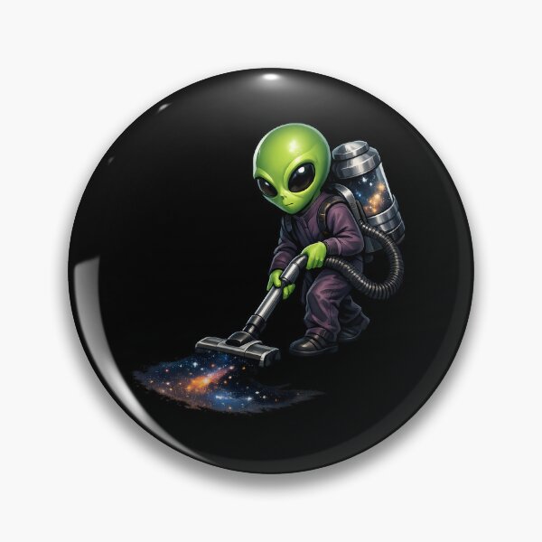Item preview, Alien Vacuuming Stardust – Funny Cosmic Space Illustration designed and sold by builtforyou.