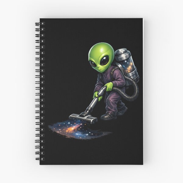Item preview, Alien Vacuuming Stardust – Funny Cosmic Space Illustration designed and sold by builtforyou.