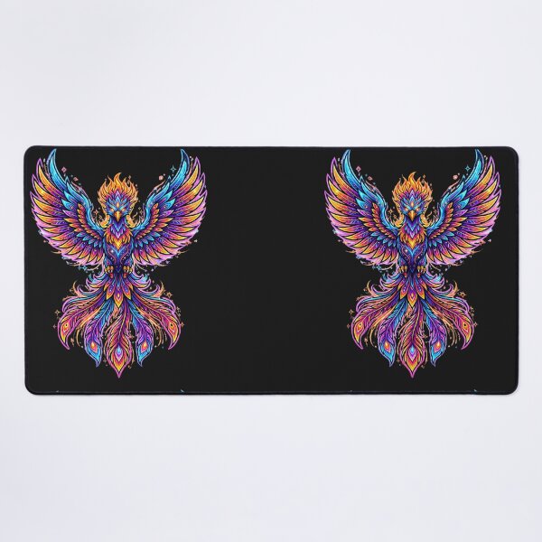 Item preview, Majestic Neon Cybernetic Phoenix - Colorful Glowing Firebird designed and sold by alalame.