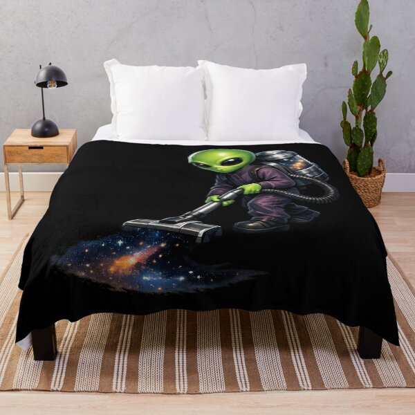 Item preview, Alien Vacuuming Stardust – Funny Cosmic Space Illustration designed and sold by builtforyou.