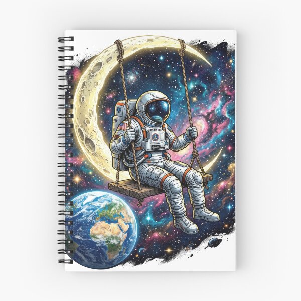 Item preview, Astronaut Swinging on Moon in Space Illustration designed and sold by Rahat3344.
