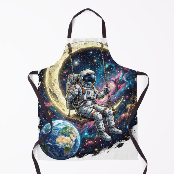 Item preview, Astronaut Swinging on Moon in Space Illustration designed and sold by Rahat3344.