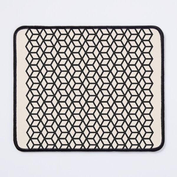 Item preview, Bauhaus Black and Cream Isometric Cube designed and sold by FaizArtShop.