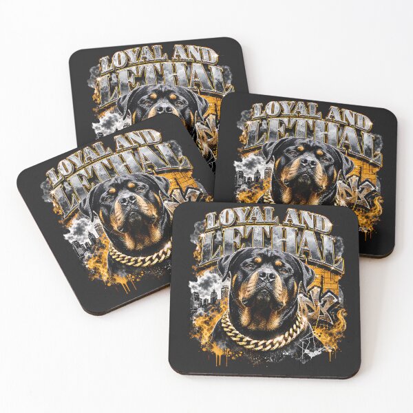 Item preview, Loyal and Lethal Rottweiler | Streetwear Dog Graphic Tee designed and sold by QuirkyCloud Designs.