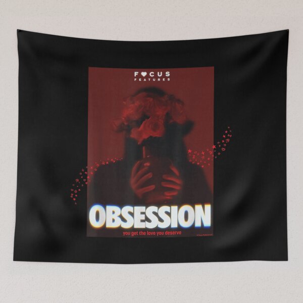 Item preview, Obsession Movie Poster Silhouette Red Rose Bouquet Vintage Thriller Drama designed and sold by ShavonRistorin.