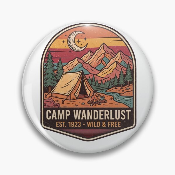 Item preview, Camp Wanderlust tent patch designed and sold by Maniwarsi.